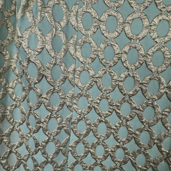 Lauren Ralph Lauren Dress Womens 10 Mint Green Gold Jacquard Brocade Party Glam - Picture 6 of 14